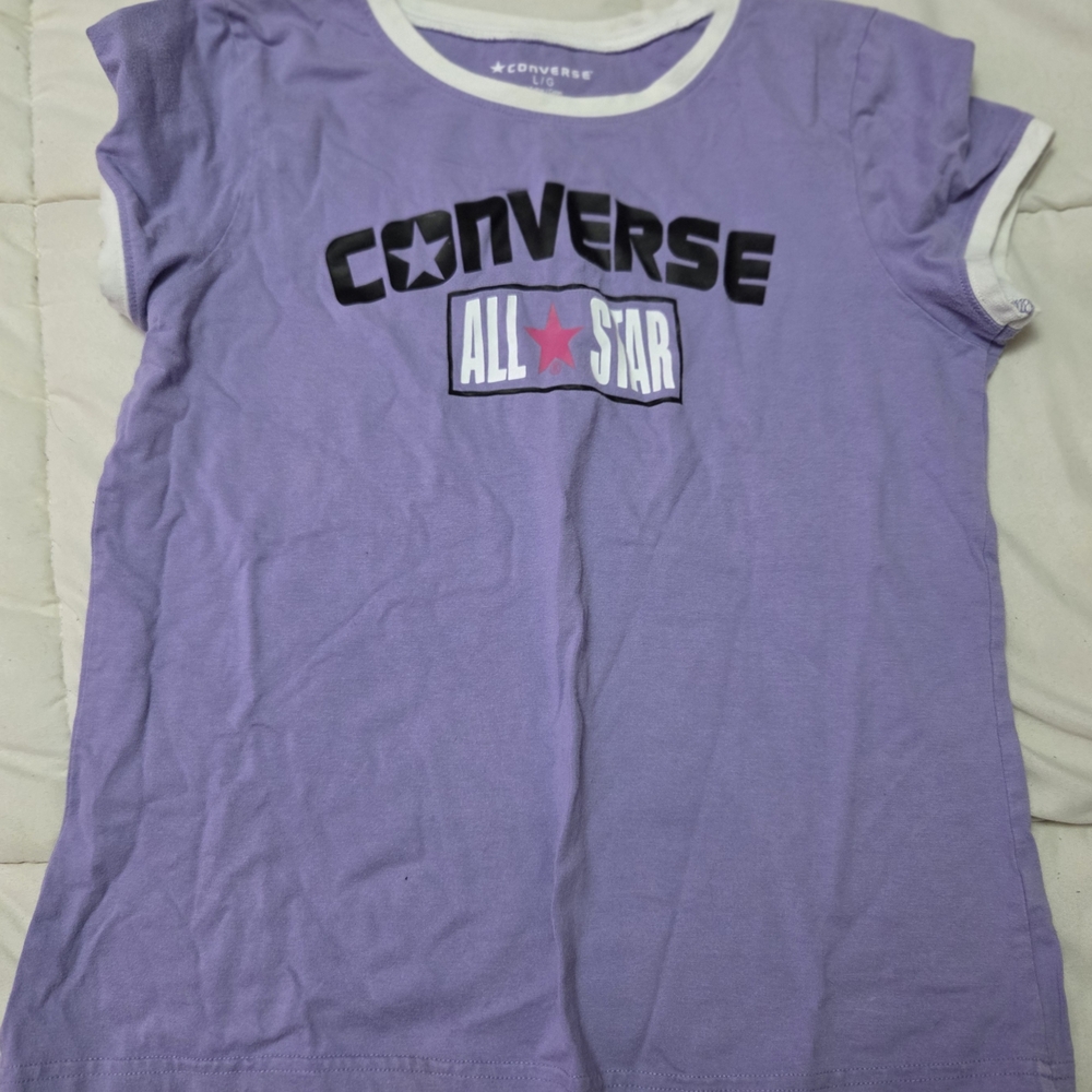 Converse Women's Lavender Tee with Logo